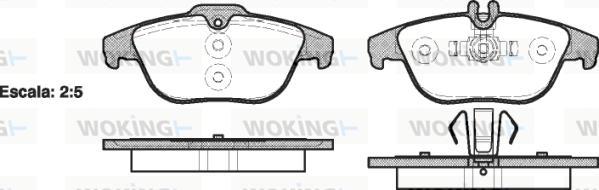 Woking P12053.00 - Kit de plaquettes de frein, frein à disque cwaw.fr