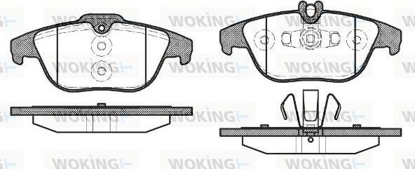 Woking P12053.20 - Kit de plaquettes de frein, frein à disque cwaw.fr