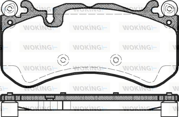 Woking P12003.00 - Kit de plaquettes de frein, frein à disque cwaw.fr