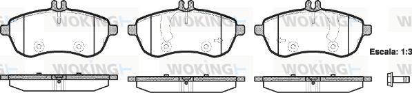 Woking P12013.00 - Kit de plaquettes de frein, frein à disque cwaw.fr