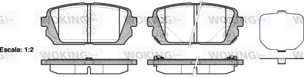 Woking P12033.02 - Kit de plaquettes de frein, frein à disque cwaw.fr