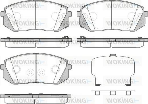 Woking P12023.52 - Kit de plaquettes de frein, frein à disque cwaw.fr