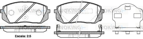 Woking P12023.02 - Kit de plaquettes de frein, frein à disque cwaw.fr