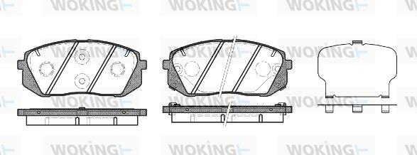 Woking P12023.22 - Kit de plaquettes de frein, frein à disque cwaw.fr