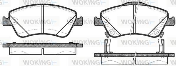 Woking P12103.02 - Kit de plaquettes de frein, frein à disque cwaw.fr