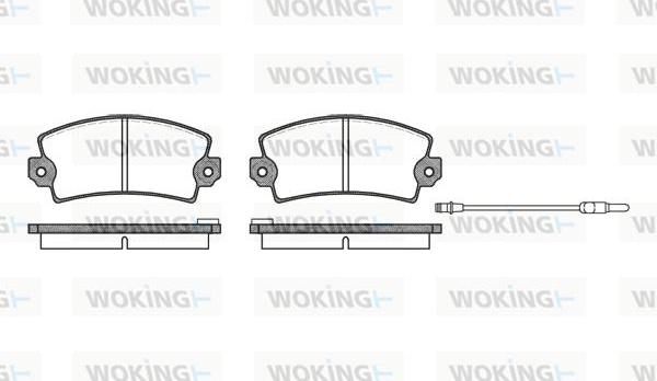 Woking P1213.96 - Kit de plaquettes de frein, frein à disque cwaw.fr