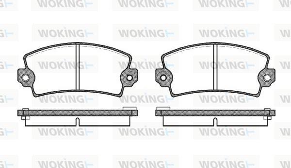 Woking P1213.06 - Kit de plaquettes de frein, frein à disque cwaw.fr