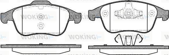 Woking P12893.00 - Kit de plaquettes de frein, frein à disque cwaw.fr