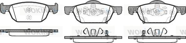 Woking P12843.02 - Kit de plaquettes de frein, frein à disque cwaw.fr