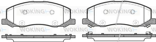 Woking P12863.02 - Kit de plaquettes de frein, frein à disque cwaw.fr