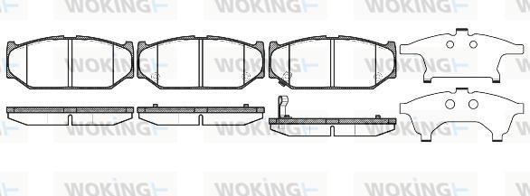 Woking P12813.11 - Kit de plaquettes de frein, frein à disque cwaw.fr