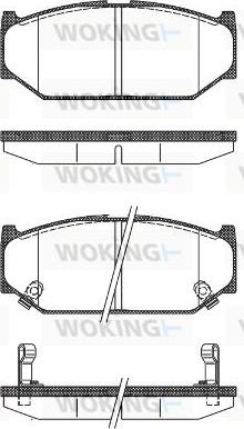 Woking P12813.12 - Kit de plaquettes de frein, frein à disque cwaw.fr