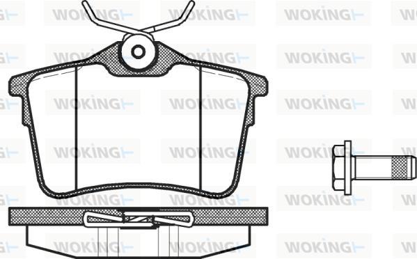 Woking P12823.00 - Kit de plaquettes de frein, frein à disque cwaw.fr