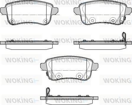 Woking P12873.02 - Kit de plaquettes de frein, frein à disque cwaw.fr