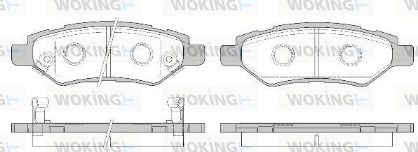 Woking P12353.02 - Kit de plaquettes de frein, frein à disque cwaw.fr