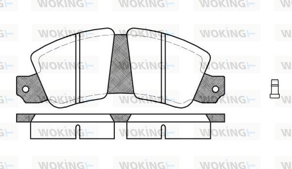 Woking P1233.02 - Kit de plaquettes de frein, frein à disque cwaw.fr