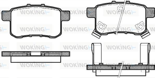 Woking P12323.02 - Kit de plaquettes de frein, frein à disque cwaw.fr