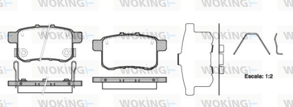 Woking P12323.12 - Kit de plaquettes de frein, frein à disque cwaw.fr