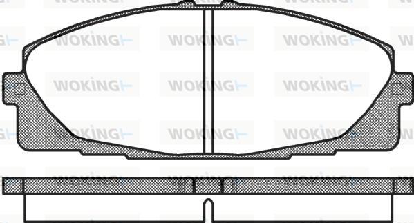 Woking P12253.00 - Kit de plaquettes de frein, frein à disque cwaw.fr