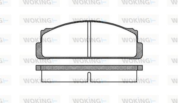 Woking P1223.00 - Kit de plaquettes de frein, frein à disque cwaw.fr