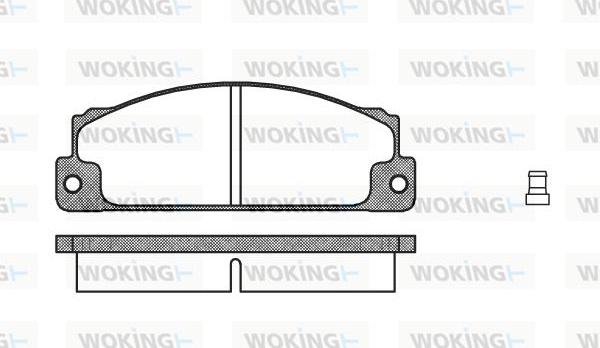 Woking P1223.02 - Kit de plaquettes de frein, frein à disque cwaw.fr