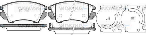 Woking P12753.12 - Kit de plaquettes de frein, frein à disque cwaw.fr