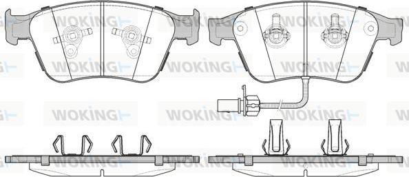 Woking P12713.12 - Kit de plaquettes de frein, frein à disque cwaw.fr