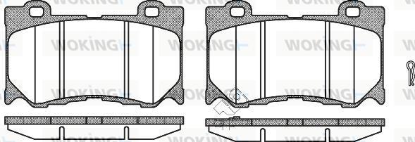 Woking P12723.01 - Kit de plaquettes de frein, frein à disque cwaw.fr