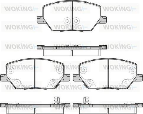 Woking P17403.02 - Kit de plaquettes de frein, frein à disque cwaw.fr