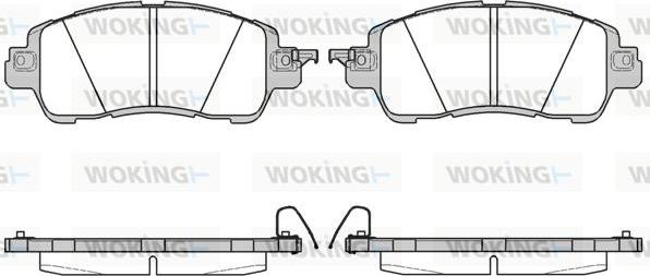 Woking P17563.04 - Kit de plaquettes de frein, frein à disque cwaw.fr