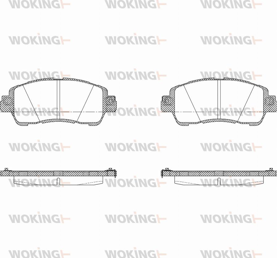 Woking P17563.35 - Kit de plaquettes de frein, frein à disque cwaw.fr