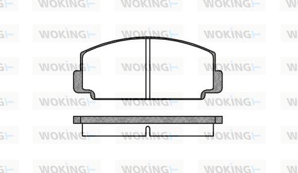 Woking P1753.00 - Kit de plaquettes de frein, frein à disque cwaw.fr