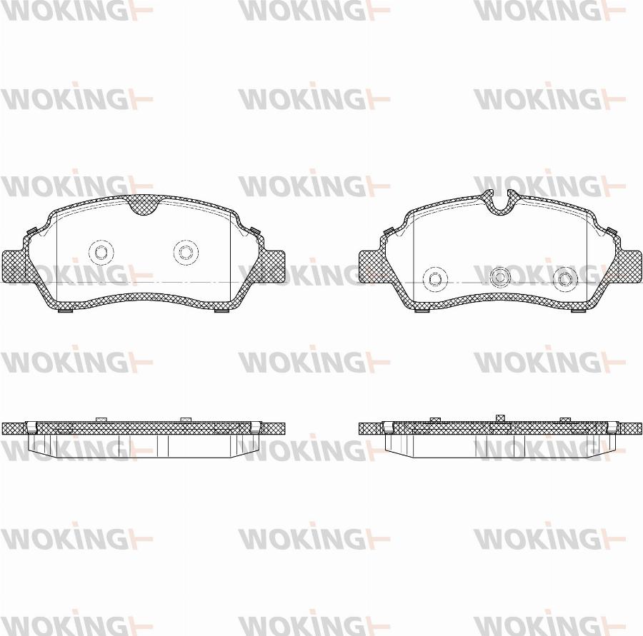 Woking P17053.10 - Kit de plaquettes de frein, frein à disque cwaw.fr