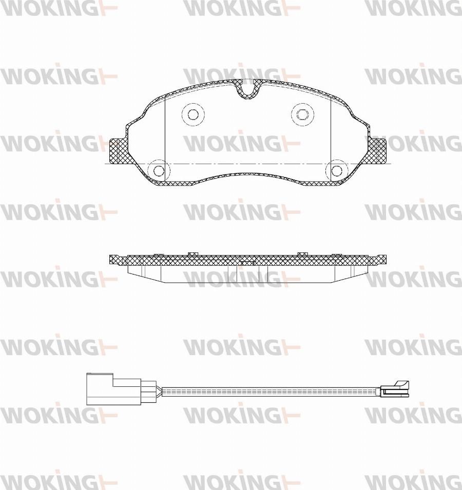 Woking P17023.12 - Kit de plaquettes de frein, frein à disque cwaw.fr