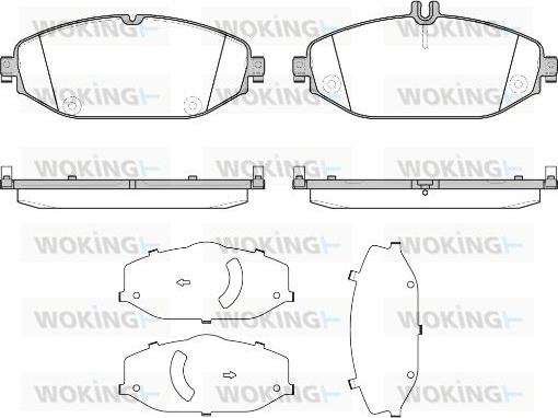 Woking P17183.00 - Kit de plaquettes de frein, frein à disque cwaw.fr