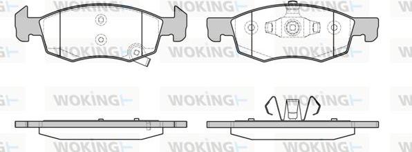 Woking P17343.02 - Kit de plaquettes de frein, frein à disque cwaw.fr