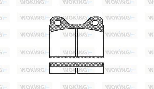 Woking P1733.00 - Kit de plaquettes de frein, frein à disque cwaw.fr