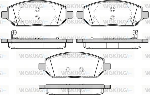 Woking P17743.02 - Kit de plaquettes de frein, frein à disque cwaw.fr