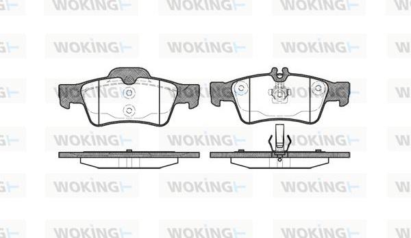 Woking P8913.00 - Kit de plaquettes de frein, frein à disque cwaw.fr