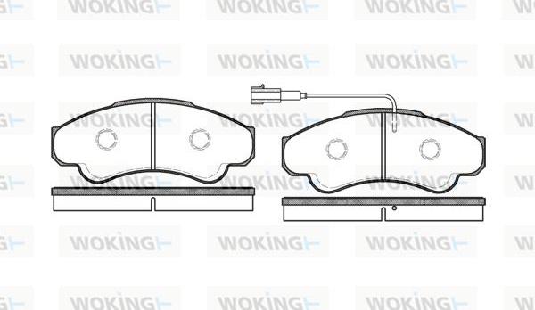 Woking P8593.01 - Kit de plaquettes de frein, frein à disque cwaw.fr