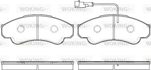 Woking P8593.11 - Kit de plaquettes de frein, frein à disque cwaw.fr