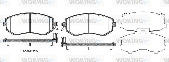 Woking P8513.04 - Kit de plaquettes de frein, frein à disque cwaw.fr