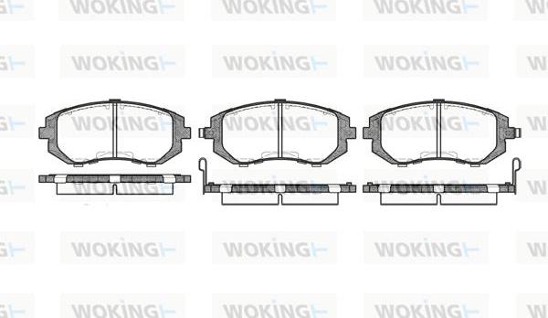 Woking P8513.02 - Kit de plaquettes de frein, frein à disque cwaw.fr