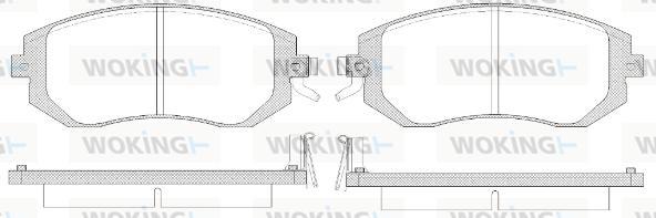 Woking P8513.14 - Kit de plaquettes de frein, frein à disque cwaw.fr