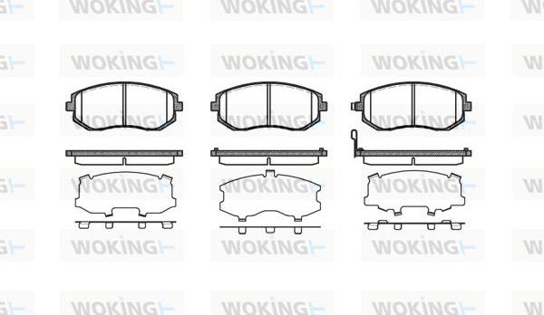 Woking P8513.11 - Kit de plaquettes de frein, frein à disque cwaw.fr