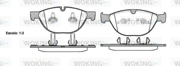 Woking P8583.30 - Kit de plaquettes de frein, frein à disque cwaw.fr