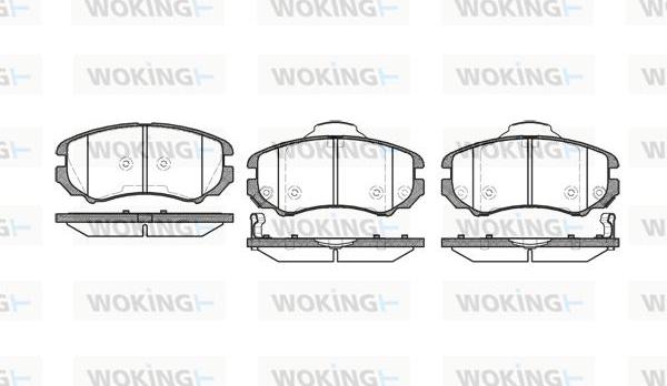 Woking P8533.02 - Kit de plaquettes de frein, frein à disque cwaw.fr