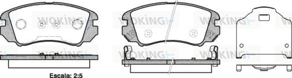 Woking P8533.22 - Kit de plaquettes de frein, frein à disque cwaw.fr