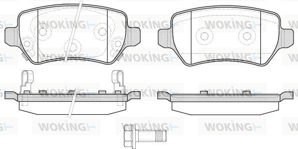 Woking P8573.22 - Kit de plaquettes de frein, frein à disque cwaw.fr