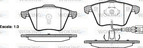 Woking P8643.41 - Kit de plaquettes de frein, frein à disque cwaw.fr